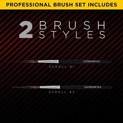 SS Scroll/Script Writer Pinstriping Brush Kit #1 & #2 Pack of 2 Brushes Both …