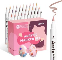 30 Vibrant Skin Color Paint Pens with Quick Drying, Perfect for Various Surfaces