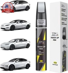 Car Touch Up Paint(Pearl White Multi-Coat(PPSW)) for Tesla, 2 in 1 Car Scratch R