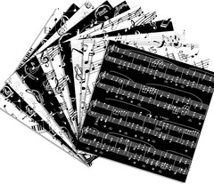 24 Sheets Musical Notes Pattern Paper 11.8 x Inch Music Multicolor