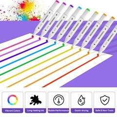 80 Colors Alcohol Markers – Dual Tip Art Markers for Adult Coloring Books, Pr…