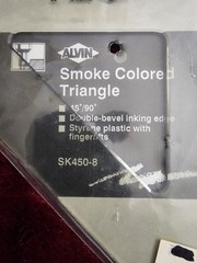 Alvin SK450-8, 8″ Smoke Colored Triangle, 45/90 Degrees, Made In USA