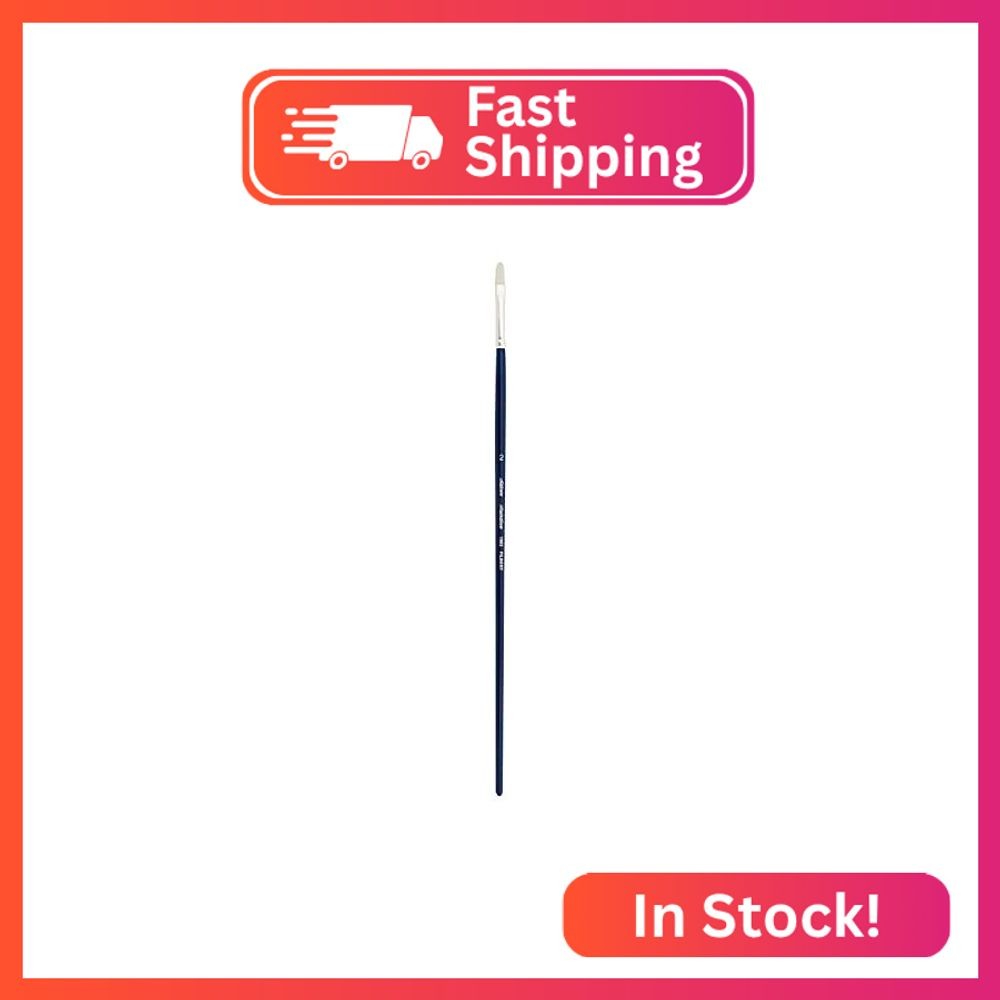 Silver Brush 1903-2 Bristlon Stiff Synthetic Long Handle Filament Brush, Filbert
