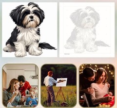 Shih Tzu Dog Paint by Numbers for Adults Beginner, Paint by Number PB248-1