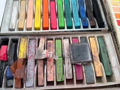 Vintage KOSS 12 SQUARE PASTELS . 2 Box Lot Used