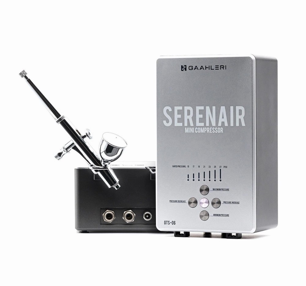 Gaahleri Airbrush Kit, Ambition Series GTS-06, Airbrush & Air Compressor Used