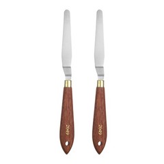 2pcs Painting Palette Knife 4.33″ x 5.91″ Stainless Steel Flat Blade