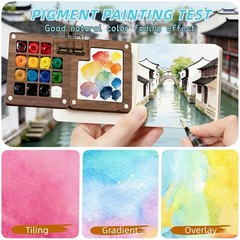 Pocket Artist Watercolor Travel Set Mini Portable Wooden Paint Palette Box APK