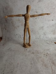 Wooden Articulated Artist Figure Poseable Mannequin Form 12″ 30cm Tall Art Good