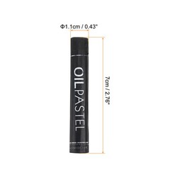 12Pcs Creamy Oil Pastels Soft Oil Crayons Pastels Stick Black for Art Painting