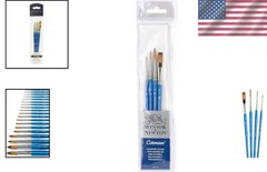 Complete Cotman Brush Set: Short Handle Round & One Stroke for Watercolor Art