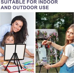 AROIC10 Pack Painting Display Easel Stand Portable Adjustable Metal Tripod