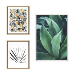 Kate and Laurel Sylvie Tropical Wanderlust Botanical Wall Art Collection by C…