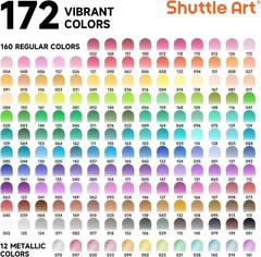 172 Colored Pencils, Soft Core Color Pencil Set for Adult Coloring Books Artist