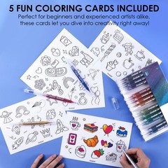 Jumbo Glitter Gel Pens Set of 18, Metallic Sparkle Gel Ink Pens, Large Capaci…