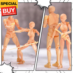 4 Sets Action Figures PVC Body Artists Model posable Drawing Mannequin for Paint