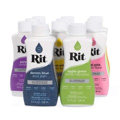 Rit Dye Liquid – Wide Selection of Colors – 8 Oz. (Black) Black