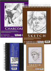 4-Pad Sketch Book and Drawing Paper Set (242 Sheets) – Sizes (5.5 X 8.5 and 9 X