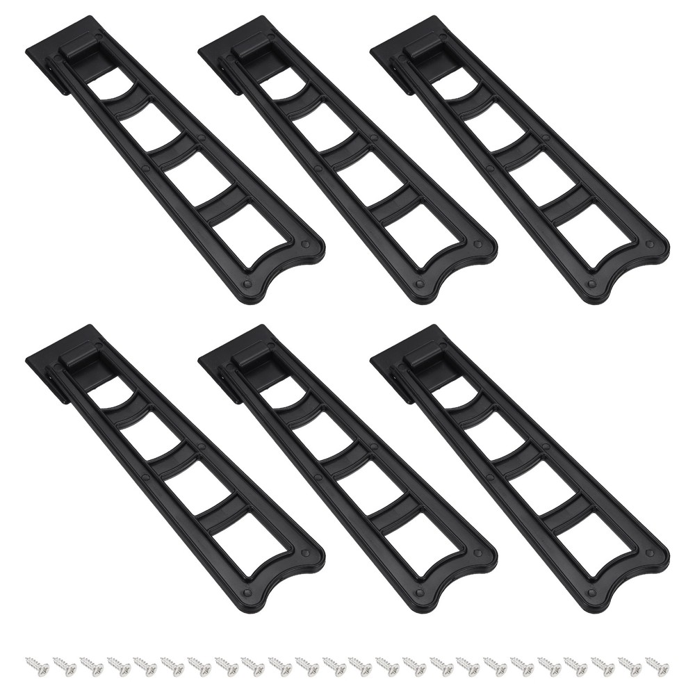 7.36″ Easel Back, 6 Sets Plastic Picture Frame Back Stand with Screws, Black