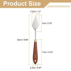 2pcs Painting Palette Knife 2.76″ x 1.18″ Stainless Steel Small Pointed Blade