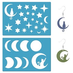 GORGECRAFT 2 Styles Moon Phase Jewelry 5.12×3.54inch, and Cat