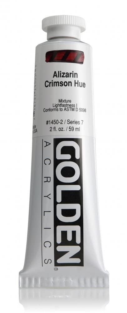 Heavy Body Acrylics Alizarin Crimson Hue 2 Fl Oz Tube Professional Transparent