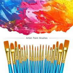 4 Pack Fine Tip Nylon Paint Brushes Set, 40 Pieces in Various Sizes