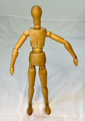 Vintage 16″ Artist Fully Jointed Articulated Wood Artist Mannequin Doll
