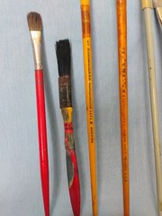 Vintage Paint Brushes Lot of 10 Various Sizes #4