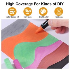 60 Colors Waterproof Dual Tip Acrylic Paint Markers Dot & Fine Tip Premium Co…