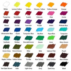 Mont Marte Oil Pastels in Tin Box Signature 48pc, 48 Assorted Colors, Vibrant…