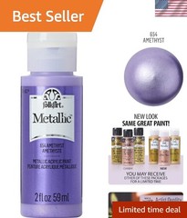 Amethyst Metallic Acrylic Paint 2 Oz – Vibrant Non-Toxic Crafting Solution