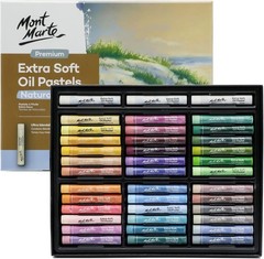 Extra Soft 39-Pc Oil Pastels in Natural Hues – Perfect for Blending & Coloring