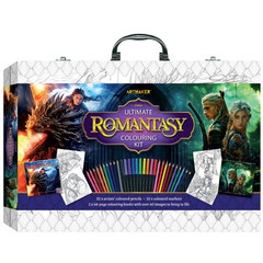 Artmaker Ultimate Romantasy Colouring Kit 2x 64 Page Book 20x Pencils 10x Pens