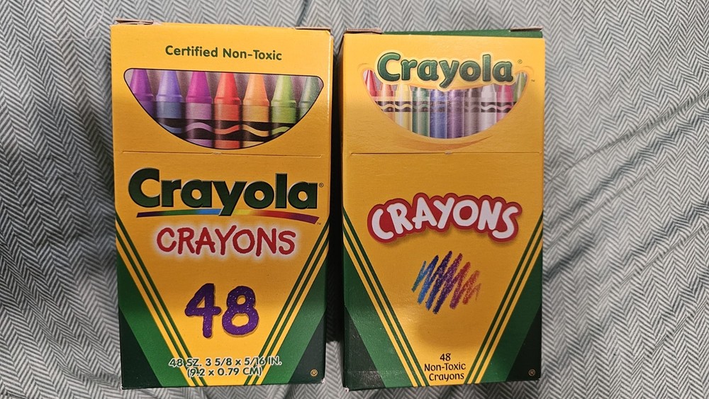 Vintage Crayola 48 Crayons Lot 90s Y2K Boxes 1997 2002 Retro School Art
