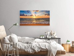 Muolunna BK1850 Wall Art Decor Large Canvas Print Picture Sunrise Ocean Beach…