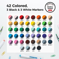 Ohuhu Acrylic Paint Markers Brush Tip: 48 1 Count (Pack of 48), Multicolor
