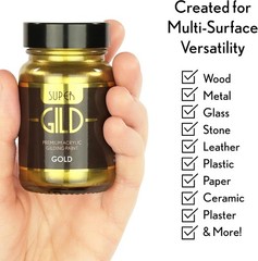 Super GILD Liquid Gold Acrylic Paint – Metallic Enamel 60ml