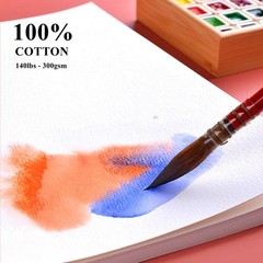 30 Sheets 100 Cotton Watercolor Paper 6×8 Inch 140lb 300gsm Cold Press Art