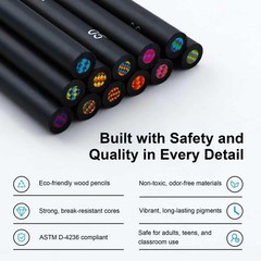 24-Pack Rainbow Color Pencils for Kids & Adults â€“ Multi-Color Drawing Set
