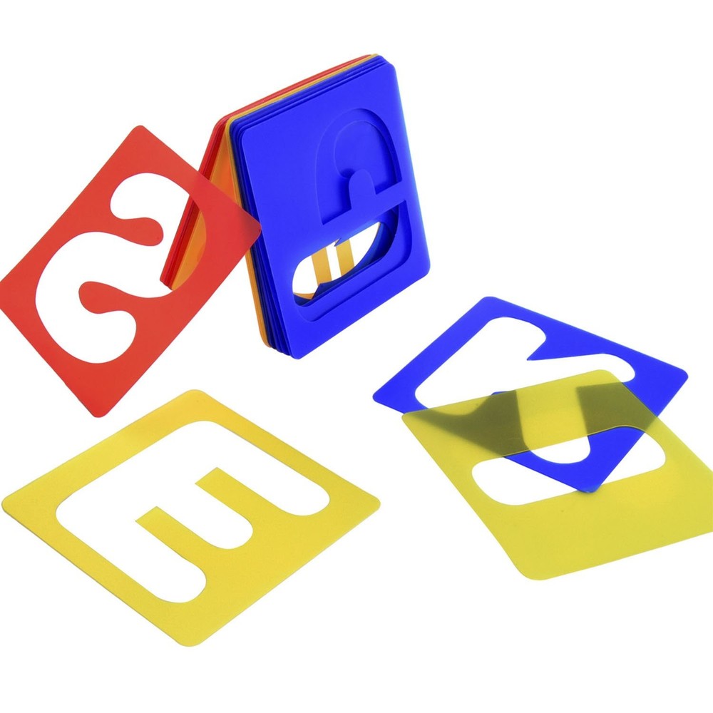 TecUnite 26 Pieces Alphabet Stencils Set Plastic Letter 4 x 4 Inches