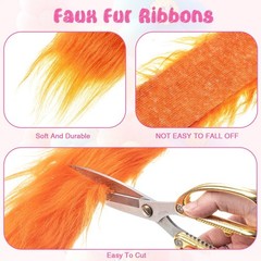 XunYee 12 Pcs Shaggy Plush Faux Fur Fabric Craft Fur Precut Strips Fake Ribbo…