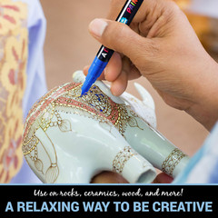 Fine Tip Paint Pens for Rock Painting Wood Glass, Metal and Ceramic Works Almost