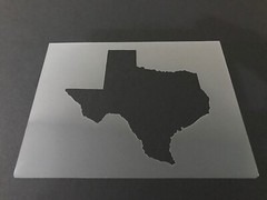 Texas #1 Stencil 10mm or 7mm Thick, States, College, Outline, Crafts