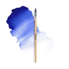 Watercolor Brushes Professional – Synthetic Size 1 – 1 Count Natural Wood Tone