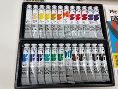 MEEDEN Oil Paint Starter Set with Oil-based Paint Easel Brushes Canvas Pads