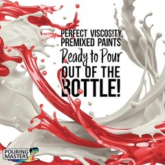 Vibrant Acrylic Pour Paint Set – 8 Metallic Colors with Silicone & Gloss Medium