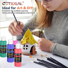 Acrylic Paint Set with Paint Brushes, 24 Colors(100Ml, 3.4 Oz) Paint Kit for Adu
