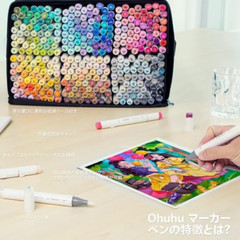 Ohuhu 320 Color Art Marker Set Alcohol-Based Fine & Brush Tips Honolulu B New