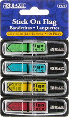 Neon Page Marker Dispensers, Sticky Notes for Study Materials, Office Use, Sign